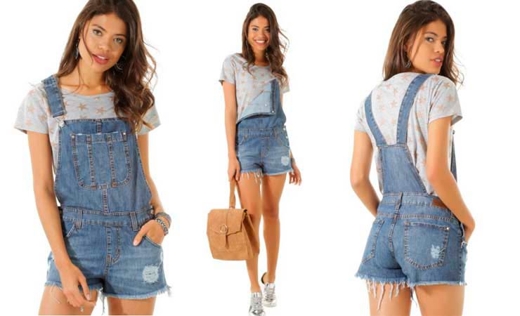 jJardineira Feminina Jeans