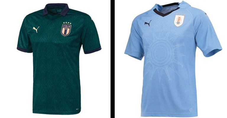 Camisas Puma 2020 - Seleção Uruguai e Itália