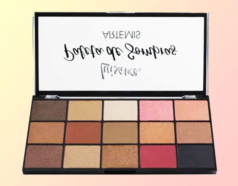 paleta de sombra maquiagem simples