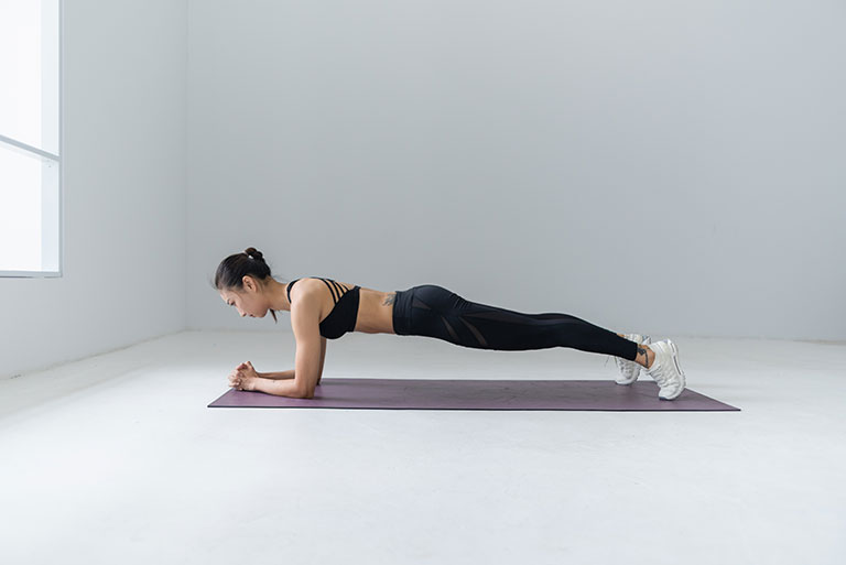 Perder barriga prancha frontal
