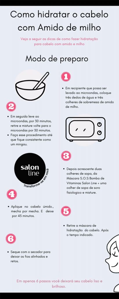 hidratação caseira para cabelos liso salon line
