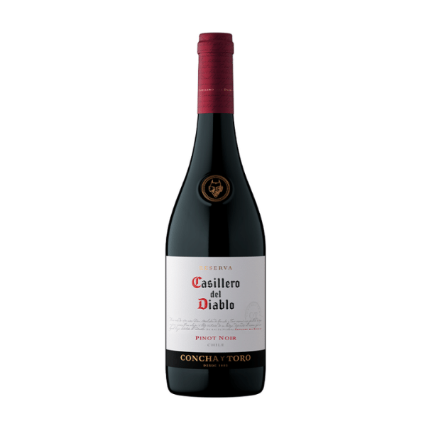 A foto mostra a garrafa do vinho para presentear Casillero Del Diablo Pinot Noir.