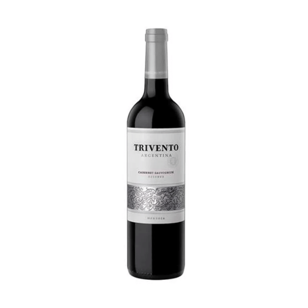 A foto mostra a garrafa do Trivento Reserve Cabernet Sauvignon.