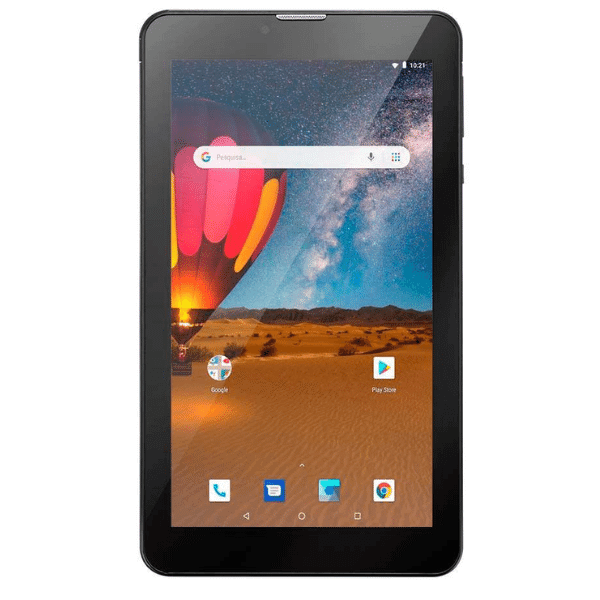 A foto mostra a tela do aparelho Multilaser M7 3G Plus.