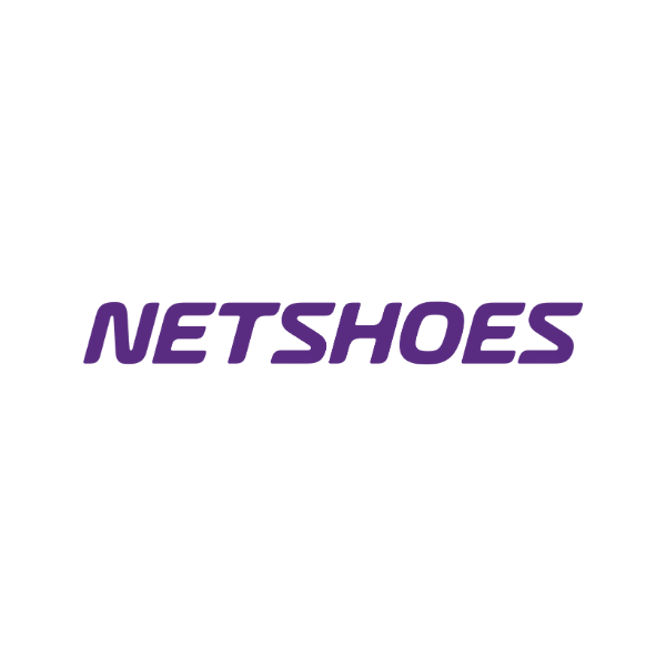A foto mostra a logotipo da marca Netshoes.