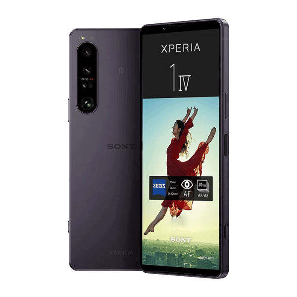 Foto do Sony Xperia na cor roxo.